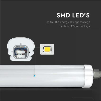 LED Heavy-duty φωτιστικό φθορίου G-SERIES LED/36W/230V 6400K 120cm IP65