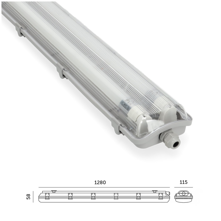 LED Heavy-duty φωτιστικό φθορίου T8 2xG13/18W/230V 6500K IP65