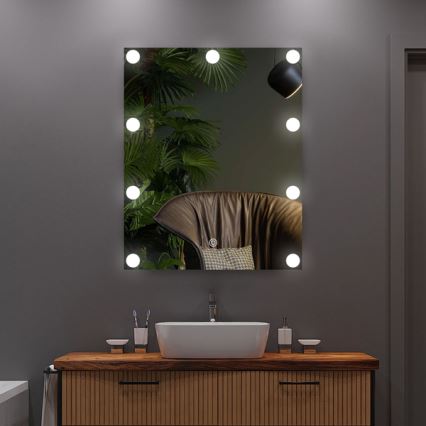 Καθρέφτης LED με φωτισμό 9xLED/1W/230V 3000/4000/6000K 50x40 εκ. IP44