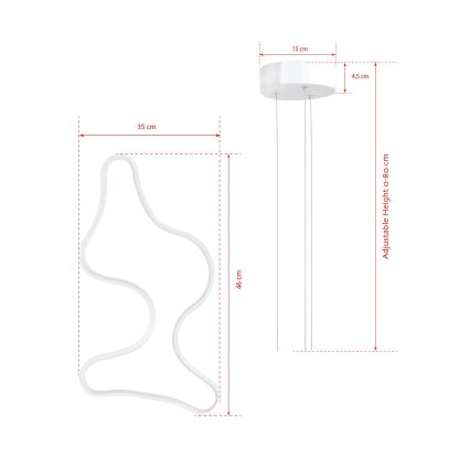 LED κρεμαστό φωτιστικό ARTISAN LED/36W/230V 6500K λευκό