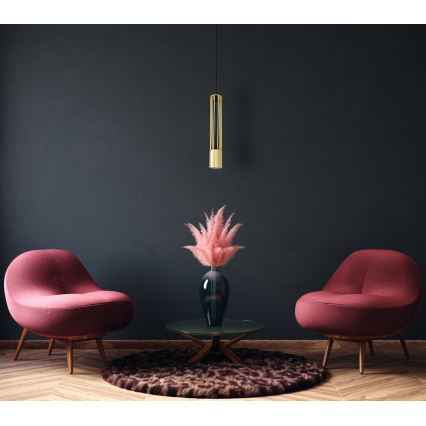 LED Κρεμαστό φωτιστικό BARS 1xGU10/4,8W/230V χρυσό