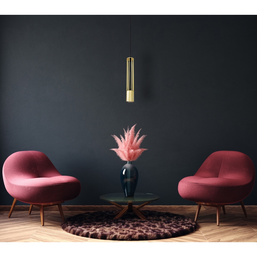 LED Κρεμαστό φωτιστικό BARS 1xGU10/4,8W/230V χρυσό