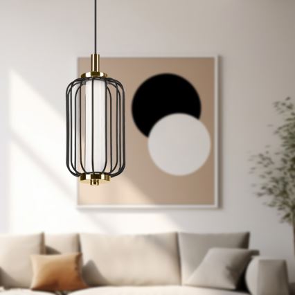 LED κρεμαστό φωτιστικό BONNIE με καλώδιο LED/10W/230V 3000K μαύρο