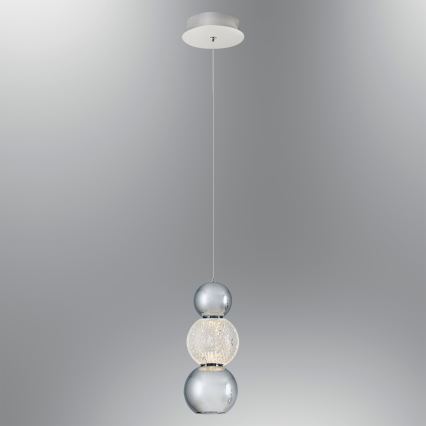 LED κρεμαστό φωτιστικό CREMONA LED/5W/230V 3000K ματ χρώμιο