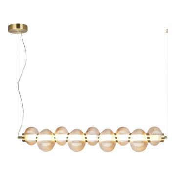 LED Κρεμαστό φωτιστικό σε καλώδιο BOLLA LED/32W/230V χρυσό/καπνιστό μπεζ