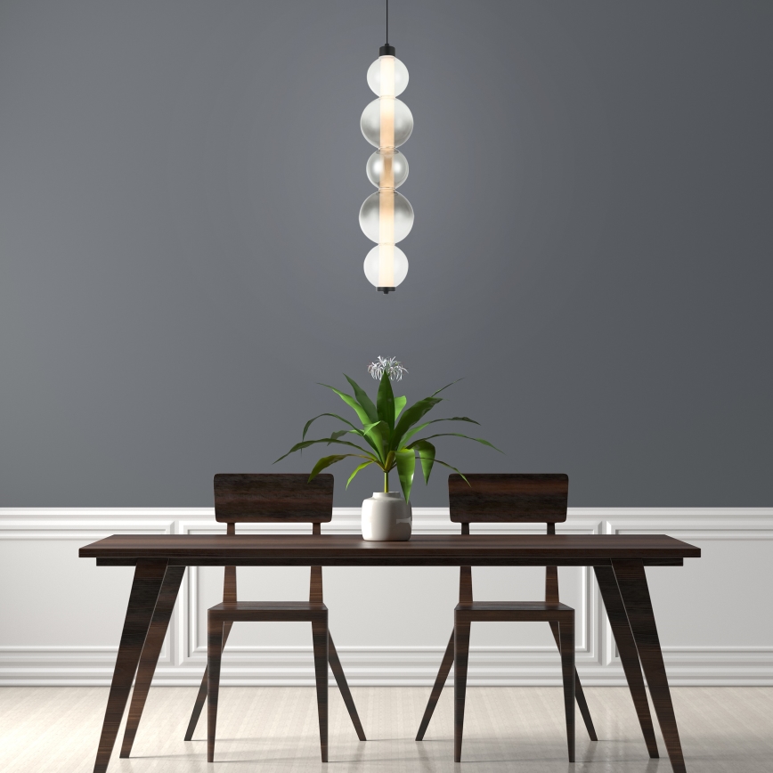 LED κρεμαστό φωτιστικό σε καλώδιο LUMMI LED/19W/230V μαύρο/καπνιστό