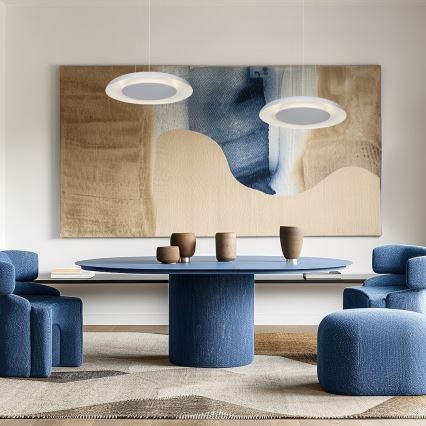 LED κρεμαστό φωτιστικό σε καλώδιο PIATTINO LED/30W/230V 2700/3200/4000K διάμ. 40 cm λευκό