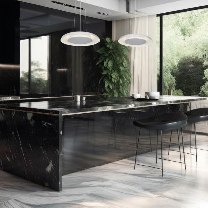 LED κρεμαστό φωτιστικό σε καλώδιο PIATTINO LED/30W/230V 2700/3200/4000K διάμ. 40 cm λευκό