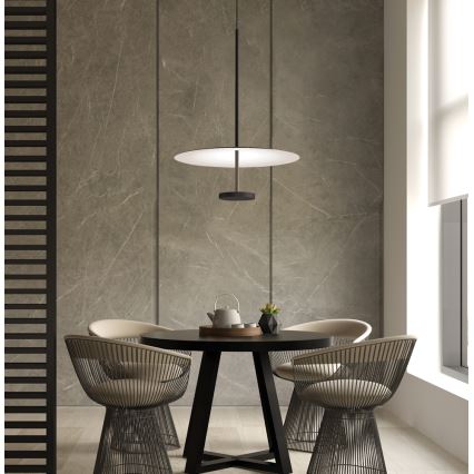 LED Κρεμαστό φωτιστικό σε καλώδιο ROSS LED/13W/230V μαύρο/λευκό
