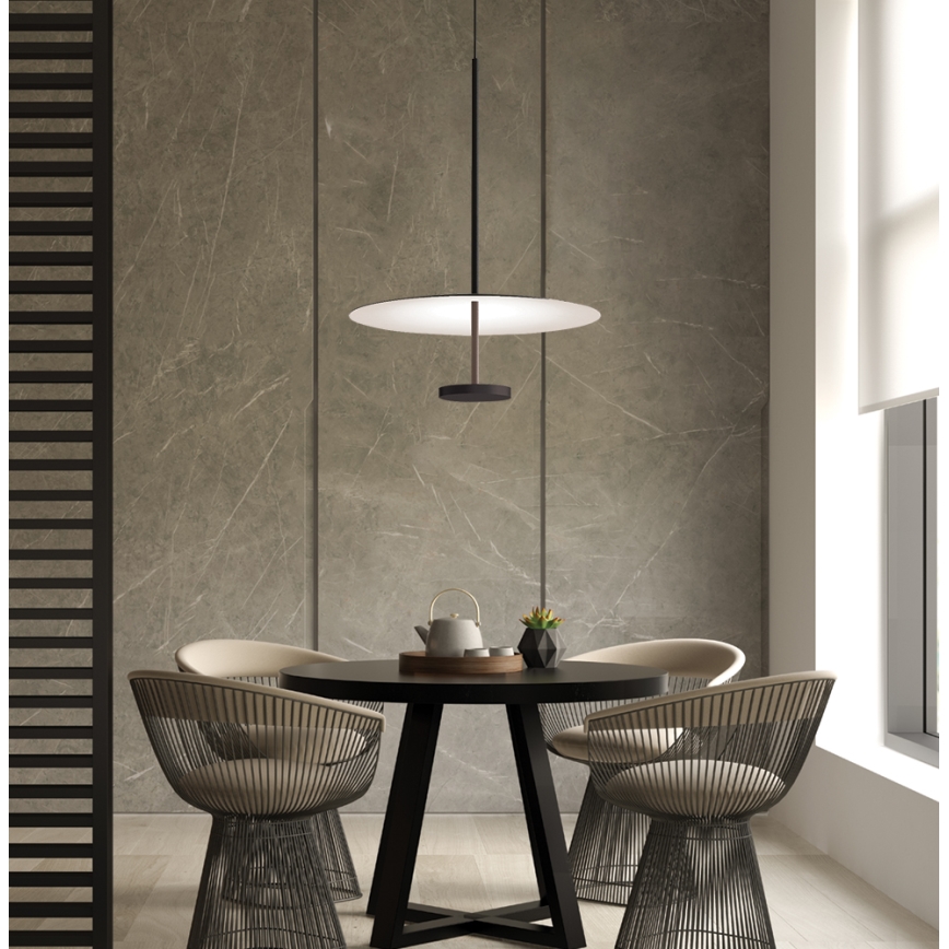 LED Κρεμαστό φωτιστικό σε καλώδιο ROSS LED/13W/230V μαύρο/λευκό