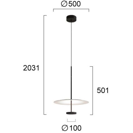 LED Κρεμαστό φωτιστικό σε καλώδιο ROSS LED/13W/230V μαύρο/λευκό