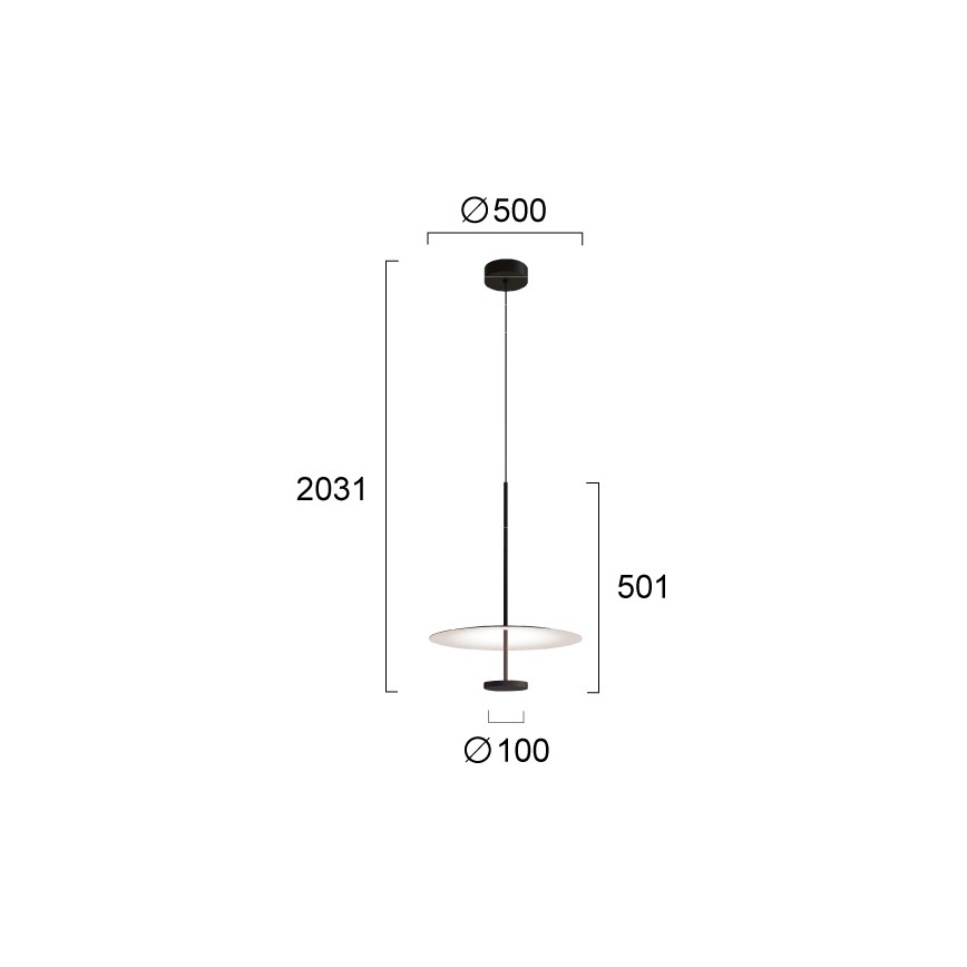 LED Κρεμαστό φωτιστικό σε καλώδιο ROSS LED/13W/230V μαύρο/λευκό