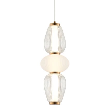 LED κρεμαστό φωτιστικό σε καλώδιο SHINY LED/17W/230V λευκό/χρυσό