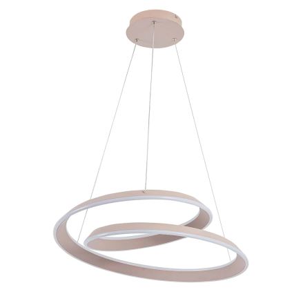 LED κρεμαστό φωτιστικό σε συρματόσχοινο CASHMERE LED/75W/230V, διάμ. 60 cm, μπεζ