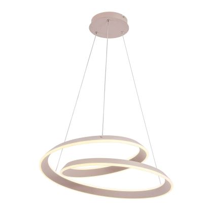 LED κρεμαστό φωτιστικό σε συρματόσχοινο CASHMERE LED/75W/230V, διάμ. 60 cm, μπεζ
