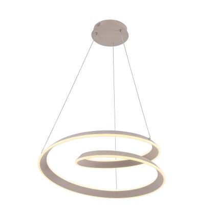 LED κρεμαστό φωτιστικό σε συρματόσχοινο CASHMERE LED/75W/230V, διάμ. 60 cm, μπεζ