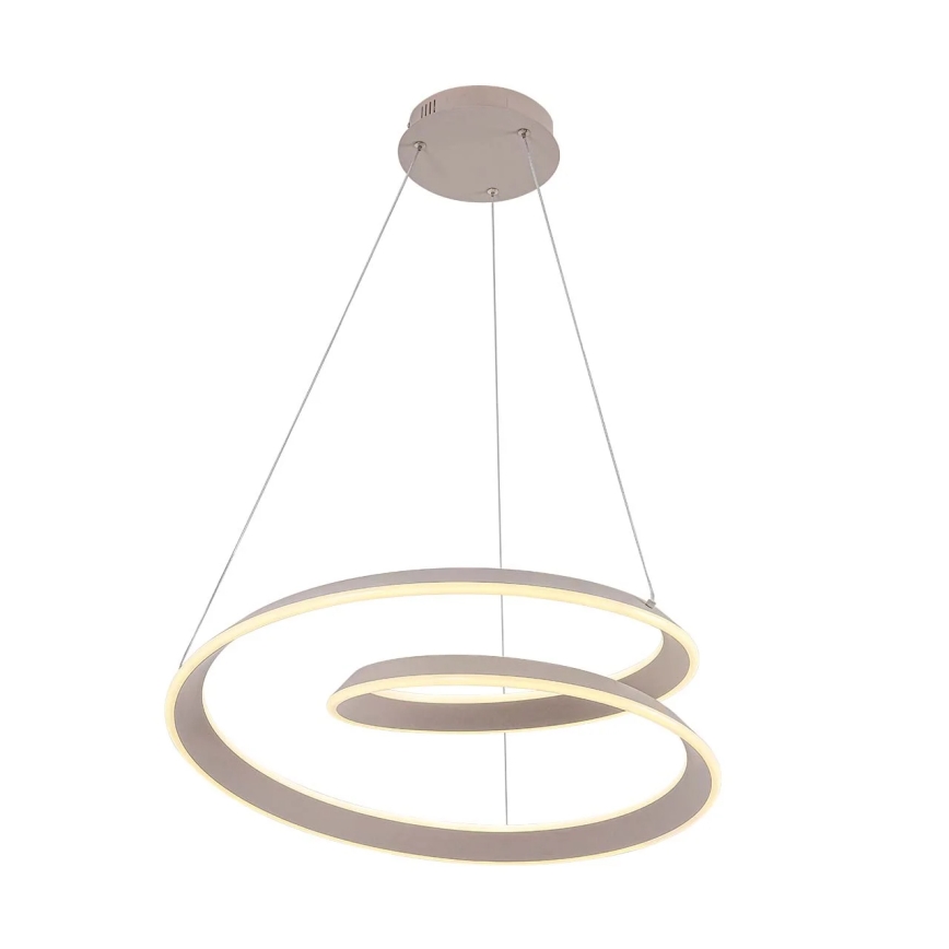 LED κρεμαστό φωτιστικό σε συρματόσχοινο CASHMERE LED/75W/230V, διάμ. 60 cm, μπεζ