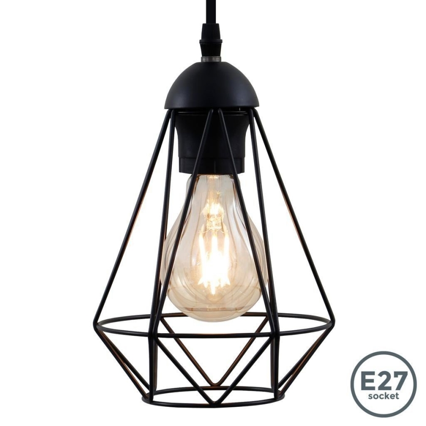 LED κρεμαστό φωτιστικό με καλώδιο 1xE27/6,5W/230V 2500K μαύρο