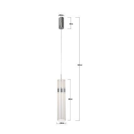 LED κρεμαστό φωτιστικό με καλώδιο AMBIENTE LED/6W/230V 3000/4000/6000K γυαλιστερό χρώμιο