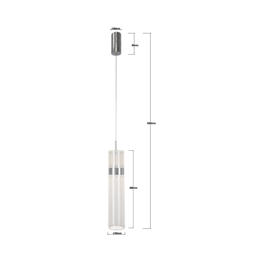 LED κρεμαστό φωτιστικό με καλώδιο AMBIENTE LED/6W/230V 3000/4000/6000K γυαλιστερό χρώμιο