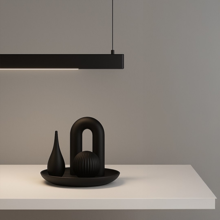 LED κρεμαστό φωτιστικό με καλώδιο ανάρτησης LINEA LED/36W/230V 3000/4000/5700K CRI 90 μαύρο