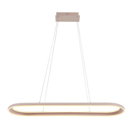 LED κρεμαστό φωτιστικό με καλώδιο CASHMERE LED/80W/230V 30x100 cm λευκό