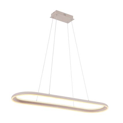 LED κρεμαστό φωτιστικό με καλώδιο CASHMERE LED/80W/230V 30x100 cm λευκό