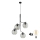 LED Κρεμαστό φωτιστικό με καλώδιο CESAR 4xE27/15W/230V μαύρο/καπνιστό γκρι