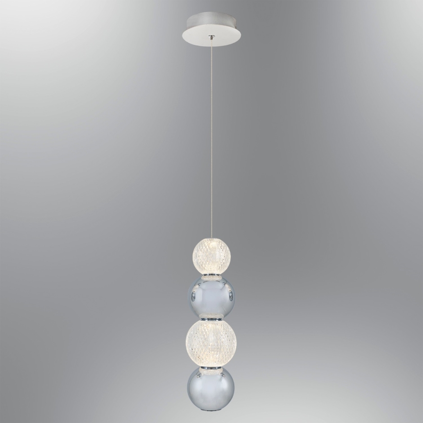 LED κρεμαστό φωτιστικό με καλώδιο CREMONA LED/7W/230V 3000K ματ χρώμιο