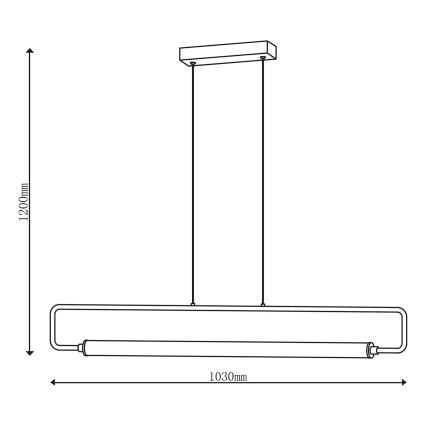 LED κρεμαστό φωτιστικό με καλώδιο FELICJA LED/30W/230V 4000K μαύρο