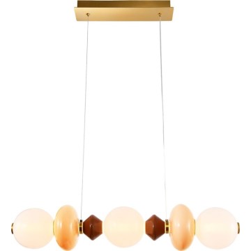 LED κρεμαστό φωτιστικό με καλώδιο FLORES LED/20W/230V χρυσό/πορτοκαλί/καφέ