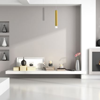 LED κρεμαστό φωτιστικό με καλώδιο GOLDIE LED/5W/230V, χρυσό