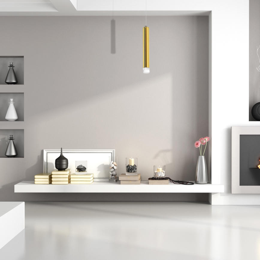 LED κρεμαστό φωτιστικό με καλώδιο GOLDIE LED/5W/230V, χρυσό