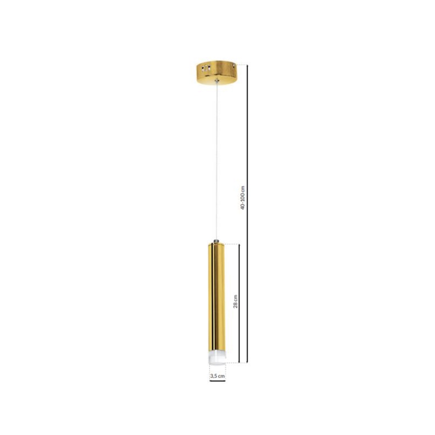 LED κρεμαστό φωτιστικό με καλώδιο GOLDIE LED/5W/230V, χρυσό