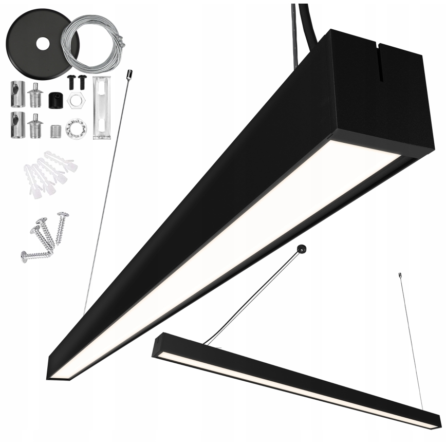 LED κρεμαστό φωτιστικό με καλώδιο LED/44W/230V 6000K 120 cm μαύρο