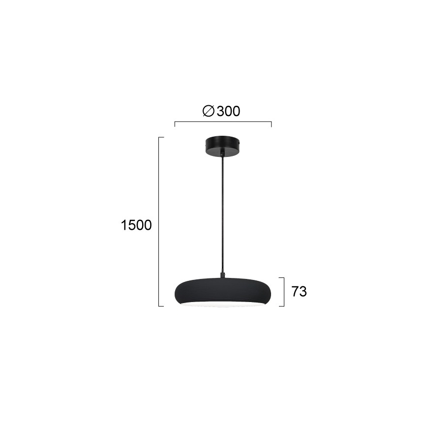 LED κρεμαστό φωτιστικό με καλώδιο LOGAN LED/11W/230V μαύρο