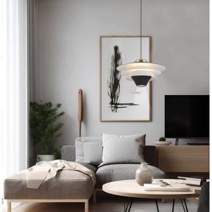 LED κρεμαστό φωτιστικό με καλώδιο MANLEY LED/5W/230V μαύρο/λευκό