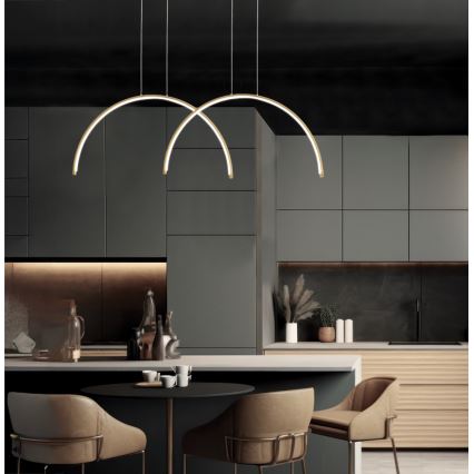 LED κρεμαστό φωτιστικό με καλώδιο MEGAN LED/39W/230V χρυσό