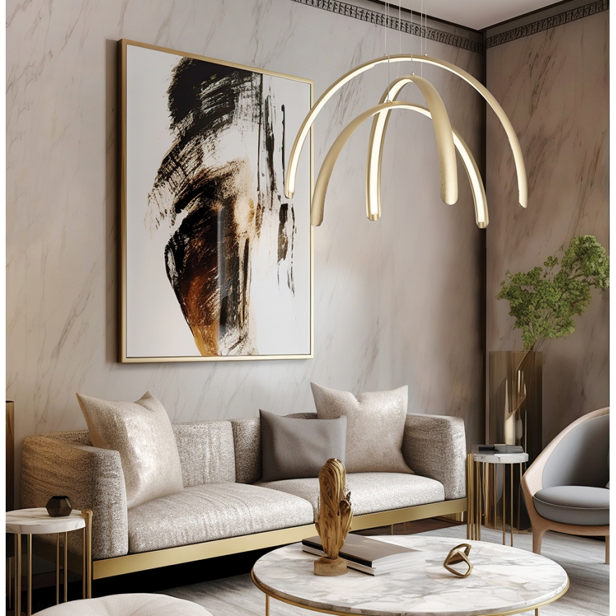 LED κρεμαστό φωτιστικό με καλώδιο MEGAN LED/41W/230V χρυσό