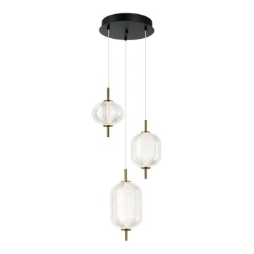 LED κρεμαστό φωτιστικό με καλώδιο PELLUCID LED/20W/230V μπρονζέ/μαύρο