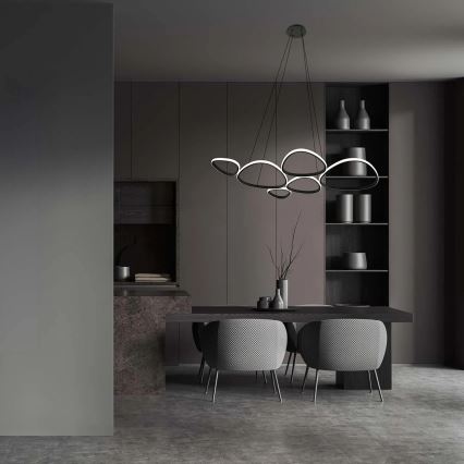 LED κρεμαστό φωτιστικό με καλώδιο PETRA LED/58W/230V 4000K μαύρο