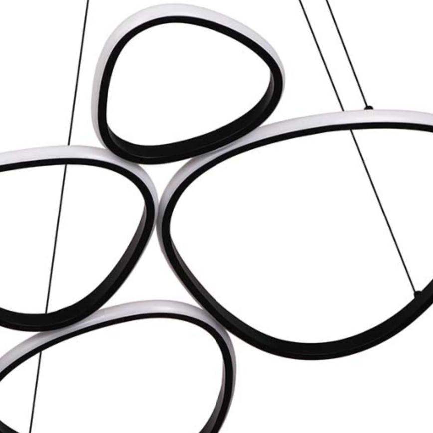 LED κρεμαστό φωτιστικό με καλώδιο PETRA LED/58W/230V 4000K μαύρο