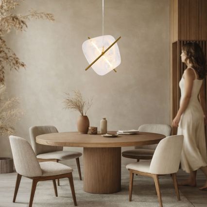 LED κρεμαστό φωτιστικό με καλώδιο RELAX LED/15W/230V χρυσό/λευκό