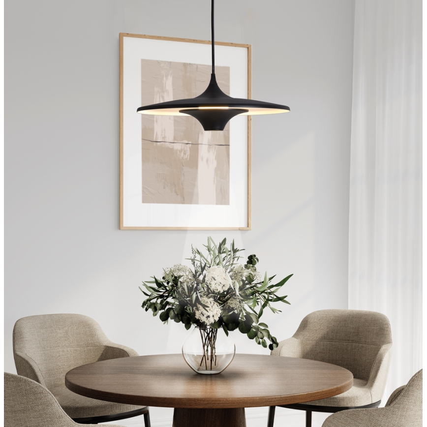 LED Κρεμαστό φωτιστικό με καλώδιο RENE LED/19W/230V CRI 90 μαύρο