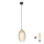 LED κρεμαστό φωτιστικό με καλώδιο SEBO 1xE27/15W/230V μαύρο/καπνιστό μπεζ