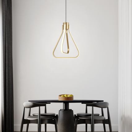 LED κρεμαστό φωτιστικό με καλώδιο ZING LED/19W/230V, χρυσό