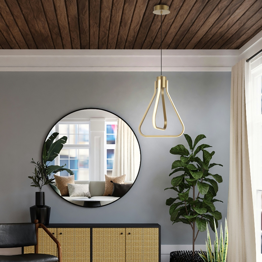 LED κρεμαστό φωτιστικό με καλώδιο ZING LED/19W/230V, χρυσό