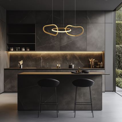 LED κρεμαστό φωτιστικό με σύρμα ANNELI LED/30W/230V 80 cm χρυσό