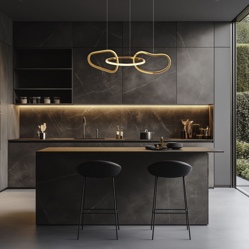 LED κρεμαστό φωτιστικό με σύρμα ANNELI LED/30W/230V 80 cm χρυσό