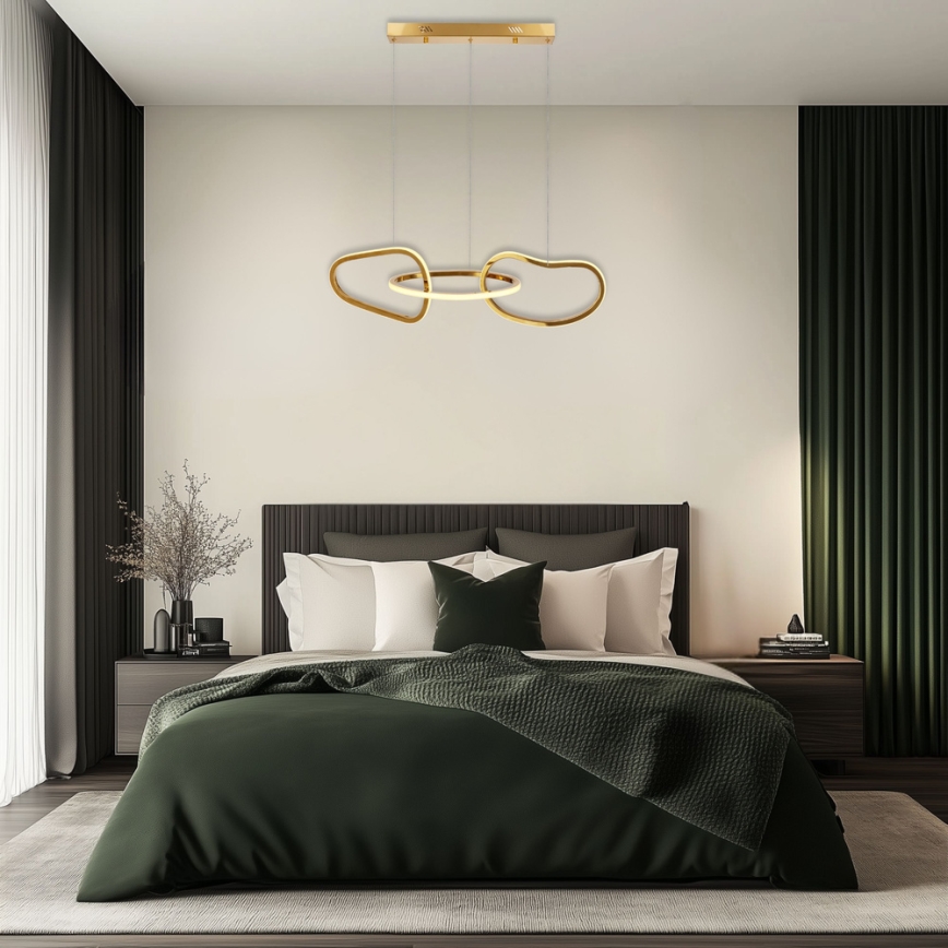 LED κρεμαστό φωτιστικό με σύρμα ANNELI LED/30W/230V 80 cm χρυσό